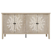 Sideboard Buffet Cabinet, Storage Cabinet with Storage, Modern Storage Cabinet with 4 Doors & Adjustable Shelves for Living Room, Dining Room, Kitchen and Entryway